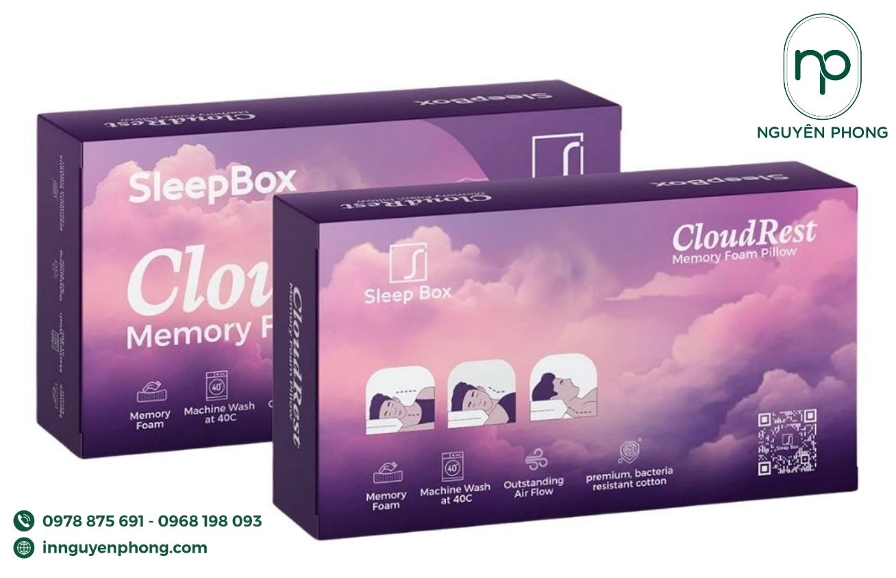 Mẫu hộp giấy đựng gối đẹp